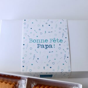 Coffret de 24 biscuits à personnaliser Bonne Fête Papa !
