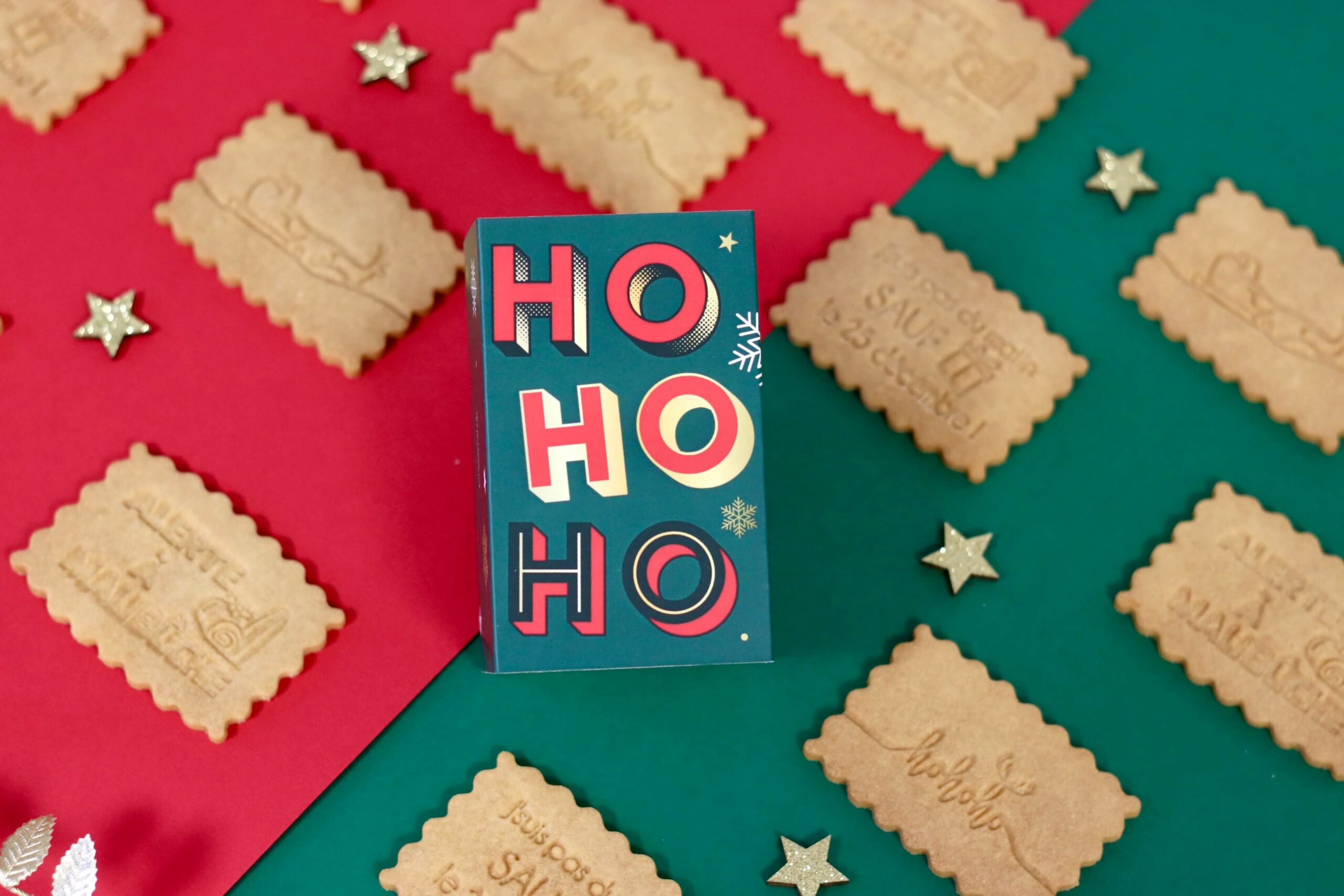 Coffret de 6 biscuits personnalisés – Ho Ho Ho